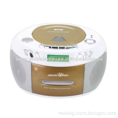 Portable radio with top loading CD/DVD and Radio